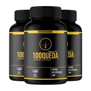 100 Queda - Kit 3 unidades - Combate Eficazmente a Queda de Cabelo em Homens e Mulheres