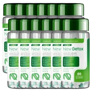 New Detox - Kit 12 Potes do Suplemento Natural para Desintoxicação