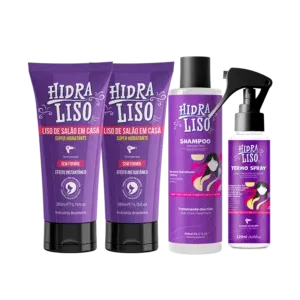Hidraliso Progressiva Sem Formol - 2 Unidades + 1 Shampoo + 1 Termo Spray