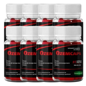 Ozemcaps - Suplemento Detox Vermelho Natural - 8 Potes